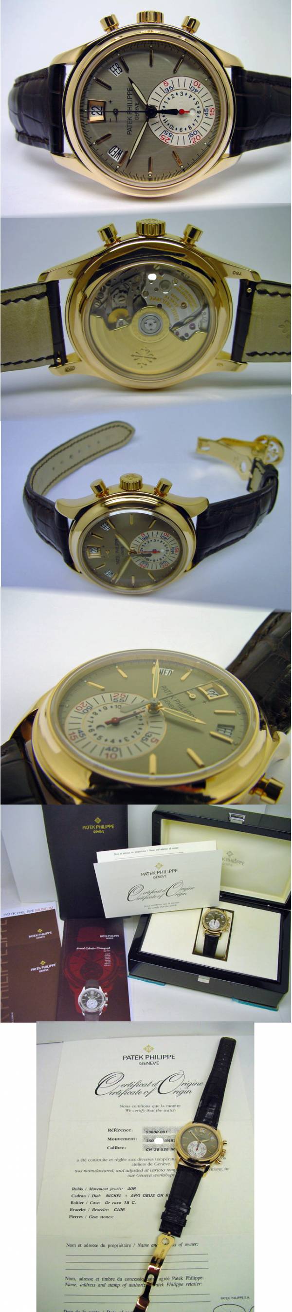 Patek Philippe Chronograph Flyback Jahreskalender 5960R-001